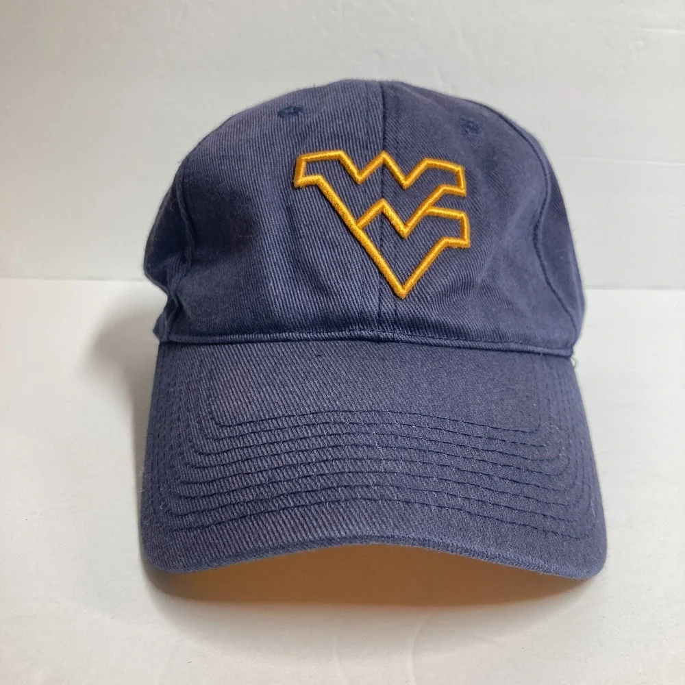 WV West Virginia Mountaineers Cap Hat Adult Navy Blue Adjustable Morgantown